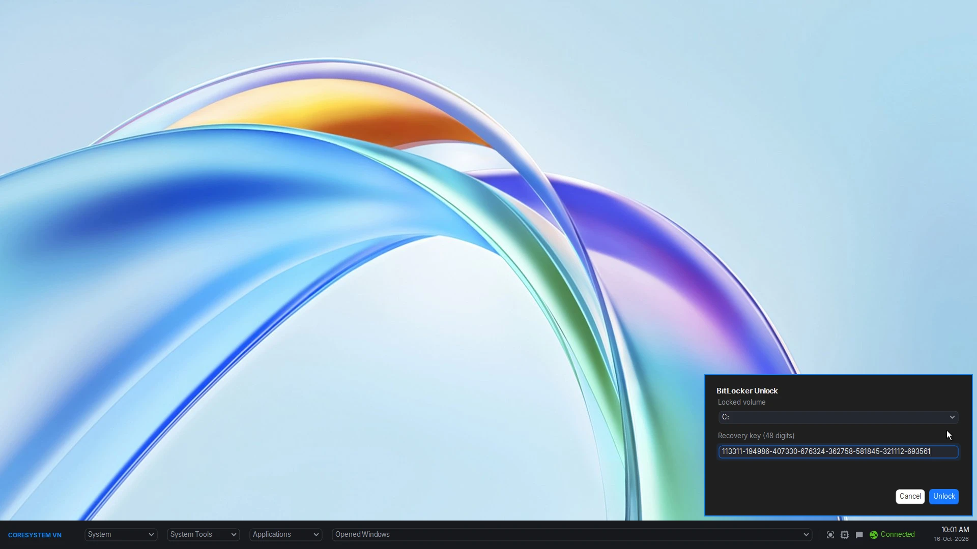 BitLocker unlock